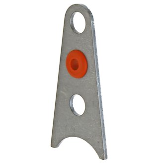 DISCONTINUED-UNIVERSAL, FLAT WELD-ON EXHAUST HANGER; 3 IN. TUBE DIA.; MILD STEEL