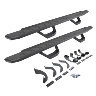 RB30 Running Boards with Brackets, 2 Pairs Drop Steps Kit - Double Cab