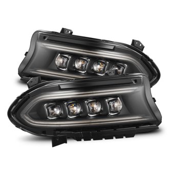 15-23 Dodge Charger NOVA-Series LED Proj Headlights Blk w/Activtn Light & Seq.Sig / SB DRL
