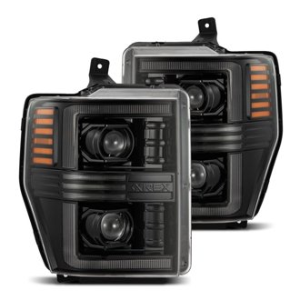 08-10 Ford F250-550 PRO-Series Projector headlights Alpha-Black w/Activ Light/Seq Signal