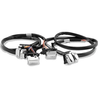 96-06 Big Twin and XL Chrome Handlebar Switch Kit