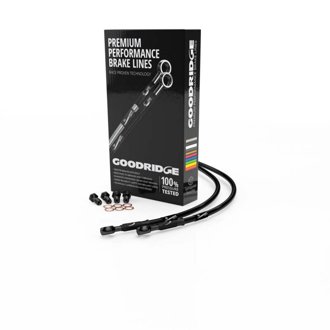 1976 Yamaha XS500C Black Front SS Brake Lines w/Black Fittings