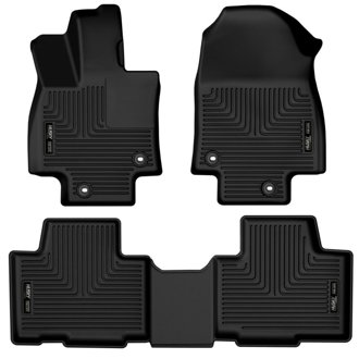 2024 Toyota Grand Highlander Weatherbeater Black Front & 2nd Seat Floor Liners