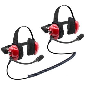 H80 Track Talk Linkable Intercom Headsets - Bring The Conversation... NASCAR event