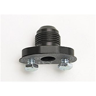 Performance Oil Pan Flange. Adapts Male -10 AN to any oil pan (includes gaskets & bolts