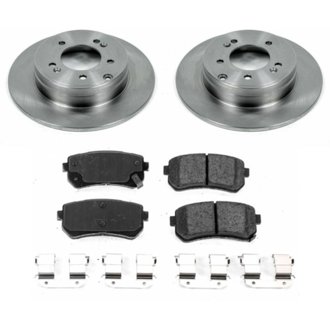 Oe Stock Replacement Low-Dust Ceramic Brake Pad And Rotor Kit