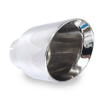 Conical Double Wall Slash Cut Exhaust Tip - 5in Body 3in Inlet