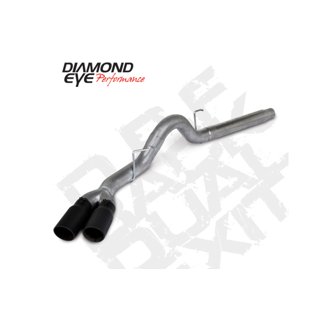 Diamond Eye 18-19 Ford 3.0L Powerstroke F150 - 4in 409SS DPF Back Kit Sprt Dual w/Tips 4512BRA-DEBK