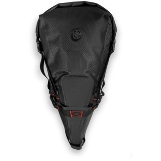 Roll-Top Saddle Bag - Black