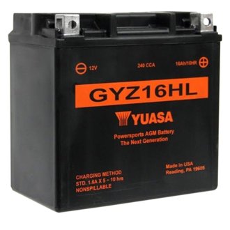 GYZ16HL FACTORY ACTIVATED, MAINTENANCE FREE