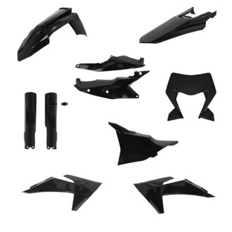 24+ KTM EXC/EXC-F/ XC-F/ XC-W/ XCF-W/ XW-F Plastic Kit - Black