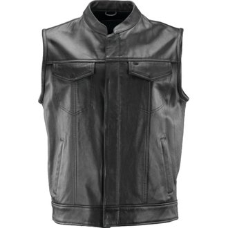 Leather By River Road Vandal Club Vest Black - Xl