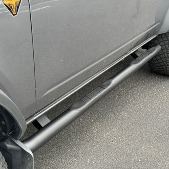 4000 Series Side Steps with Mounting Brackets Kit - Textured Black Powder Coat