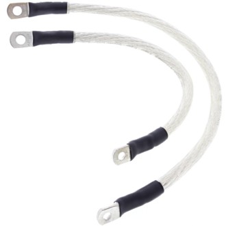 Racing 81-86 Harley-Davidson XL Battery Cable Kit Clear