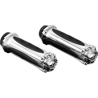 Zombie Grips Without Throttle Boss Throttle-By-Wire Chrome