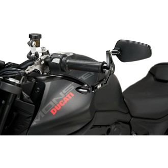 Clutch Lever Protector With Rearview Mirror Pro Black