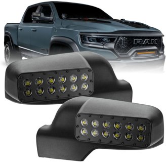 2019-2023 RAM 1500 DT LED Off-Road Side Mirror Ditch Lights