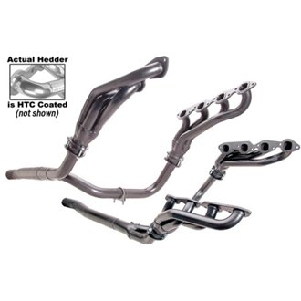 SILVER E.O. HEADERS For 1988-95 GM 2WD/4WD TRUCKS and SUVS; 7.4L No A.I.R.