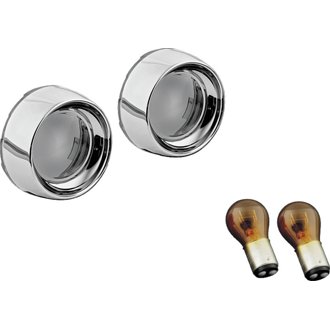 Deep Dish Bezels With Smoke Lenses Red Light