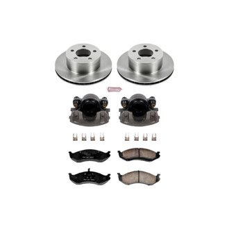 Oe Stock Replacement Low-Dust Ceramic Brake Pad, Rotor And Caliper Kit