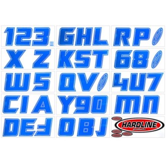 Boat Lettering Registration Installation Kit 3 in. - 900 Blue