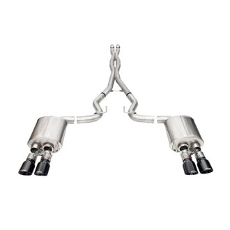 Corsa 2024-2025 Ford Mustang V8 5.0L 3in Cat-Back Exhaust System w/ Twin 4in Black Pro-Series Tips