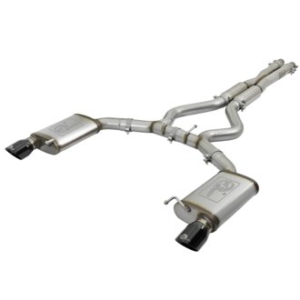 MACH Force-Xp 304 Stainless Steel Cat-Back Exhaust w/ Resonator Black Tip