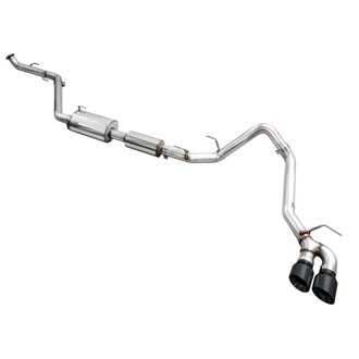 AWE 0FG Exhaust for 4th Gen Toyota Tacoma - Dual Diamond Black Tips