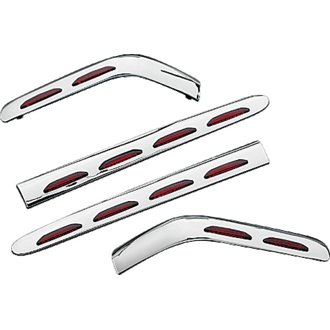 L.E.D. Saddlebag Molding Set 4 Piece 01-10 GL1800 Chrome
