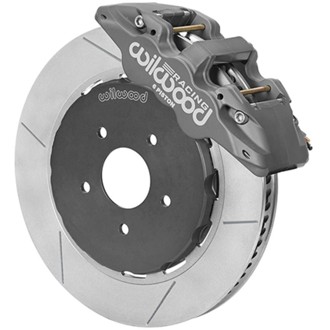 Wilwood AERO6 RACE Front Big Brake Kit 14in GT Slotted 94-04 Mustang - Type III Ano Grey Calipers