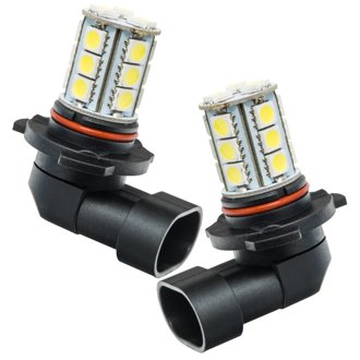 9005 18 LED Bulbs, White, Pair