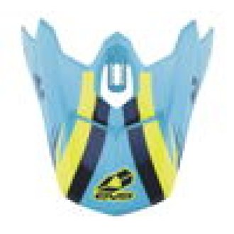 EVS T3 Works Visor - Blue/Hiviz/Yel