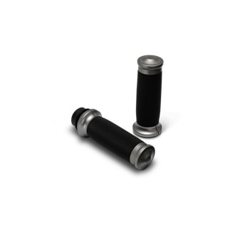 08-23 Touring, 16-24 Softail TBW Contour Handle Grip Set - Gun Metal Gray