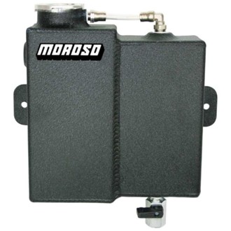 Universal Dual Coolant Expansion/Recovery Catch Tank - Black Powder Coat