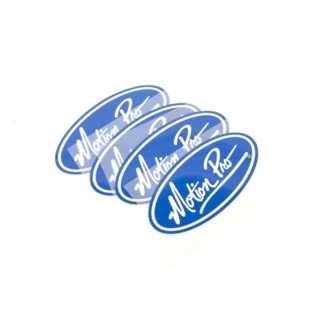 PATCH, HEAT TRANSFER, 4/PK WHT MP ON BLUE 10CM X 5CM