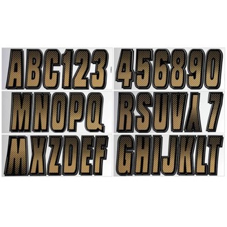 Boat Lettering Registration Kit 3 in. - 300 Beige/Black