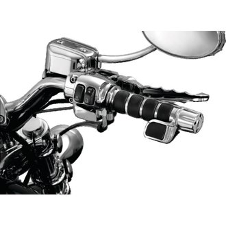 Iso Grip With Contoured Throttle Boss Throttle-By-Wire Chrome