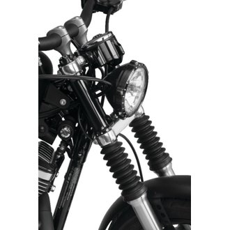 Bikers Choice 39MM Black Short Fork Boots Extended 5in / Collapsed 2.25in (Pair)