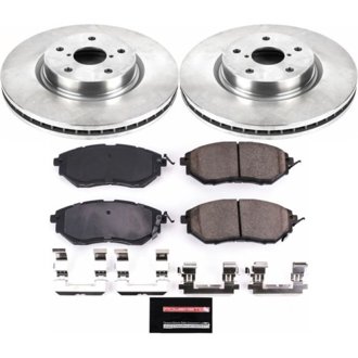 Oe Stock Replacement Low-Dust Ceramic Brake Pad And Rotor Kit