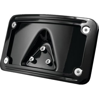 Curved Laydown License Plate Frame Gloss Black
