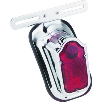 Bikers Choice 40-54 Big Twin And Custom Use Chrome Tombstone Taillight 12V Replaces H-D 68003-47T