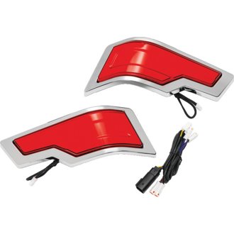 Tracer Tour-Pak Rear Lights Chrome Red Lens