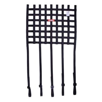 Ribbon Style Race Car Window Net w/1In Mounting Straps / SFI 27.1 Certified Blk 18 H X 24 W