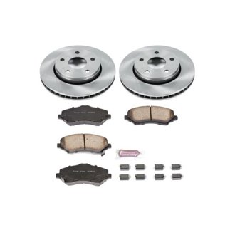 Oe Stock Replacement Low-Dust Ceramic Brake Pad And Rotor Kit