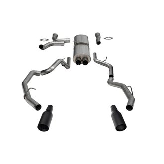 Corsa 25-26 RAM 1500 RHO Crew Cab 3.0L Turbo Cat-Back Dual Rear Exit w/ 5in Single Black Pro Series
