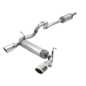 Rebel Series 2-1/2 IN 409 Stainless Steel Cat-Back Exhaust w/ Polished Tips