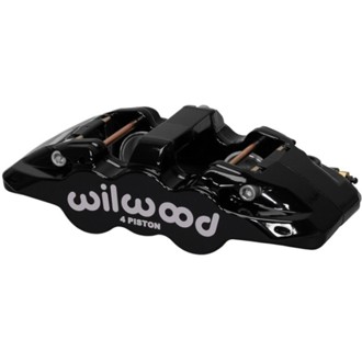 Wilwood Caliper-Aero4 - Black 1.12/1.12in Pistons 0.81in Disc