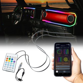 Jeep Wrangler Jl / Gladiator Jt Colorshift Fiber Optic Led Interior Kit