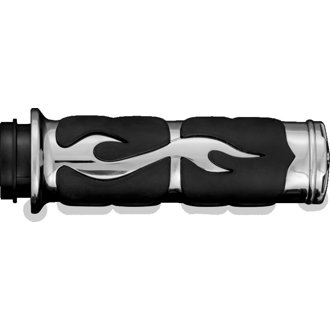 Iso Flame Grips Metric Chrome