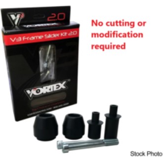 Vortex Racing 06-08 Kawasaki ER 6 F V3 2.0 Frame Slider Kit- No Cut